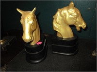 Pair Gilted Horse Bookends