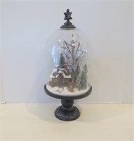 Holiday Glass Dome Cloche - H 18" - Base is