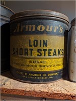 Armour Armour's Loin Short Steaks 10 Pound Tin
