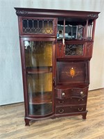 Antique Side by Side Secretary Bookcase Wear