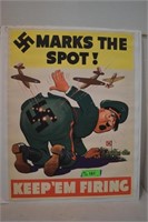 X Marks the Spot WWII War Poster Repro