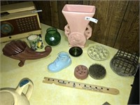 Vintage Pottery & Flower Frogs Group (10 Pcs)