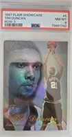 PSA 8 1997 Flair Showcase #5 Tim Duncan Row 3