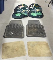 Auto floor mats w/ 2-car seat covers-ripped see