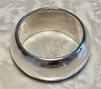 Wide sterling silver ring