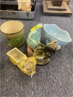 5-Piece Pottery Set  -USA, Hull, & Bisque