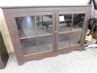 Dark Walnut Cupboard Base w/ 2 Glass Doors (54x36)