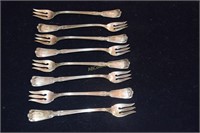 8 Hors d' oeuveres Forks (Sterling) with