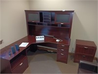Corner Executive Desk with Side 2dr filing