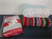 crochet Afgans & Am. Flag Throw