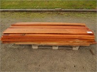 Pallet of 4/4 Cherry boards; approx. 7' long; air