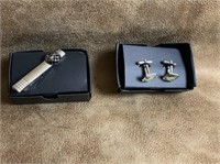 Men's Cuff Links and Tie Clip