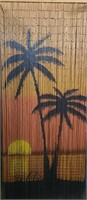 Sunset Palm Tree Bamboo Beaded Curtains
