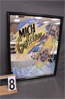 Michelob Golden Mirrored Sign 26.25"T X 21.5"W