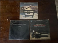 LOT OF 3 CLASSICAL PIANO RECORDS