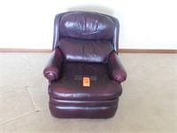 Lot 134  Brown Leather Recliner.