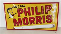 Philip Morris Metal sign (14” x 27”) Made by Stout