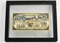 Framed Painting of a South Asian Procession