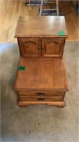 Side Table with Drawers and Small Cabinet Storage