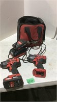 Bauer 20 V lithium battery drill and charger,