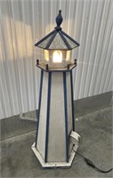 WOOD LIGHTHOUSE LAWN DECOR 51" TALL ELECTRIC LIGHT