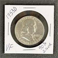 1953-D Ben Franklin Silver (90%) Half Dollar