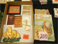 3 Chicken Kid's Books & Chick Related Items