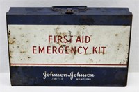 Vintage Metal Johnson & Johnson First Aid Case