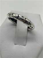 Sterling Silver Designer Pebble Style Band Ring