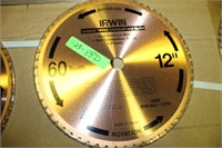 Irwin 12" x 60T Carbide Saw Blade - NOS
