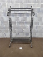 Metal towel or blanket stand