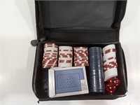 Bag Holding Chips, Dice and Playing Cards
