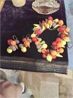 Fruit themed bracelet and matching earrings