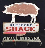 "Barbecue Shack" Sign and "Grill Master" Rack