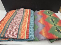 Southwest Style Blanket &  NICE  Quilt 102 X 94"