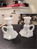 Milk Glass candle holders