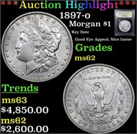 *Highlight* 1897-o Morgan $1 Graded Select Unc