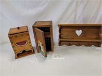 Wooden Napkin Dispenser, Shelf, Cabinet