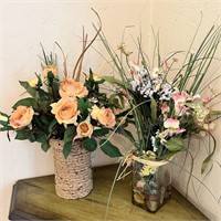 Faux Flowers in Vases