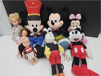 Lot of Disney Mickey Mouse Plush & Doll Lot