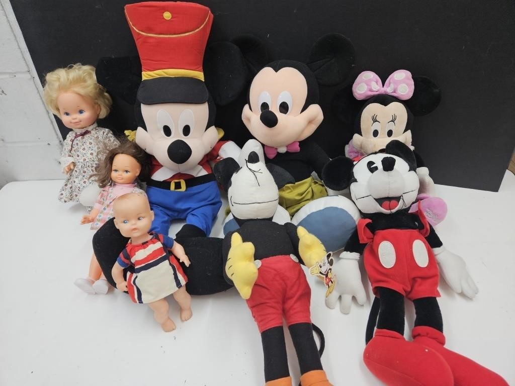Lot of Disney Mickey Mouse Plush & Doll Lot