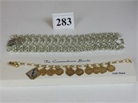 SILVER TONE SARAH COVENTRY 1-3/4" CHAIN BRACELET