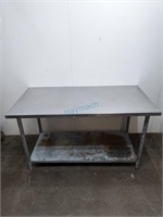 S/S WORK TABLE W/ UNDERSHELF 60" x 30"