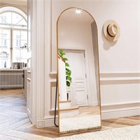 Gold Standing 64x21 Arched Mirror