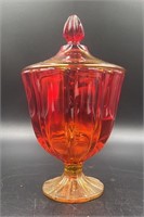 Le Smith Amberina Covered Compote Uv Reactive