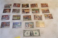 18 Civil War Trading Cards 40's? unusual