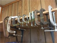 11 assorted c clamps