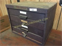 4 drawer watch crystal cabinet