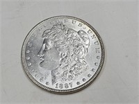 1887  Morgan Silver Dollar Coin UNC?