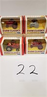4pc 1/43 tractors AC, 2-Farmall, Fordson
